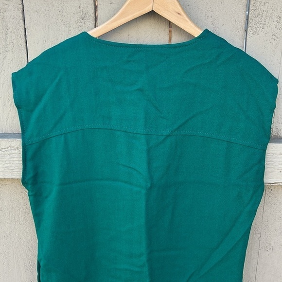 May Queen Vintage Dress Emerald Green 100% Wool St. Patricks Day - Picture 5 of 9